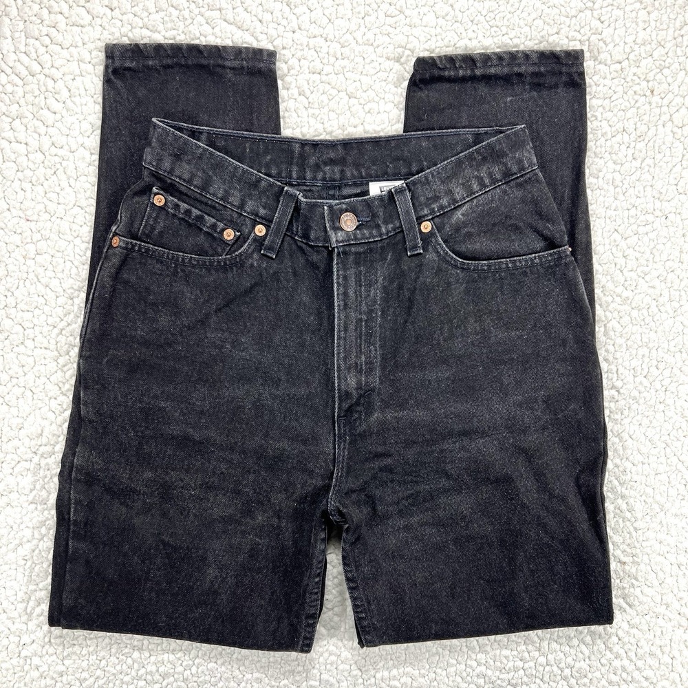 Vintage Levis 512 Jeans Women's Size 11 Black Slim Fit Tapered 90's Made In USA